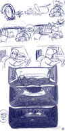 breasts drawing giantess nude vore comic monochrome barefoot debolte vehicle_vore point_of_view
