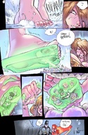 drawing giantess vore comic mamabliss color handheld barefoot brunette giganta batman green_lantern