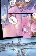 drawing giantess nude city comic mamabliss color destruction brunette giganta looking_down looking_at_tiny
