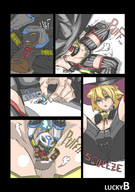 breasts drawing giantess crush color butt butt_crush anime sitting