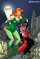 breasts drawing growth giantess mega color handheld cleavage red_hair harley_quinn kneeling giantesses standing batgirl vehicles costume poison_ivy giantessfan vines catwoman thief test_tube dc_comics gotham_city bat_signal syrum
