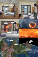 growth giantess panties earth city comic destruction planet multiple_giantesses barefoot bra blue_hair brunette giantesses tattoo digital_render cosmic_giantess life_is_strange tpl8