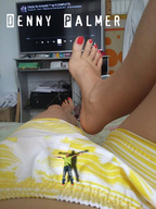 collage toes barefoot lying_down shrunken_man falling pedicure large_feet dennypalmer