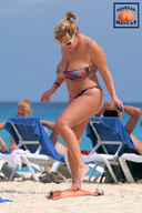 collage beach barefoot cleavage domination shrunken_man sunglasses sand raised_foot squeezemeflat imminent_crush looking_at_tiny