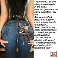 collage butt butt_crush jeans domination story hand shrunken_man squeezemeflat taped_down