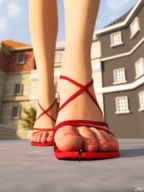 feet high_heels buildings walking running shrunken_man pedicure imminent_crush digital_render jamesmason0