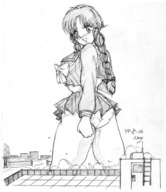 drawing giantess mega destruction anime lineart gerald_nog