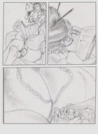 breasts drawing giantess furry vixen comic monochrome climbing fox book shrinking_spell