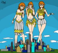drawing giantess city mega color armor green_eyes giantesses