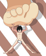 giantess nude feet shrunken_man imminent_crush