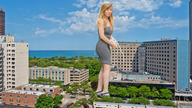 giantess collage blonde buildings wonderslug dress looking_down sky trees jennette_mccurdy
