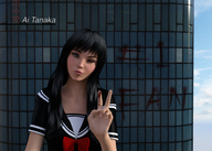 giantess crush finger buildings blood hand cruel bow winking digital_render ai_tanaka aithegiantess