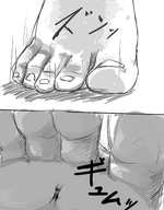 drawing giantess crush feet manga monochrome toes barefoot soles sketch
