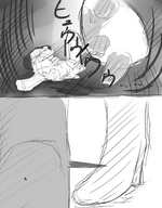 drawing giantess manga monochrome sketch entrapment boot