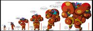 drawing growth giantess color huge_breasts breast_expansion comparison