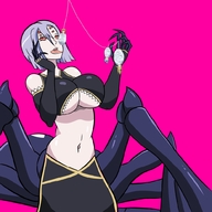 drawing giantess vore color large_breasts multiple_victims voregalorex4 monster_musume miia multiple_tinys rachnera arachnid monmusu papi centorea