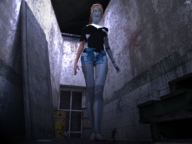 barefoot running running_away imminent_death looking_at_tiny digital_render jamesmason0 kendal terminator-giantess k-1000