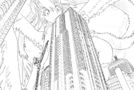 drawing giantess wings buildings construction
