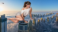 giantess collage city helicopter clouds sky fog giantessbuster209 carrie_fisher