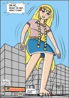 growth giantess city blonde shrunken_people skyscraper bar hide_and_seek hannachronicler