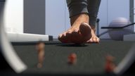 nude barefoot foot_crush unaware shrunken_people pedicure digital_render