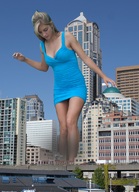 giantess collage city dress seattle looking_down skyscraper canadian_giantess adrianna adrianna_daniels