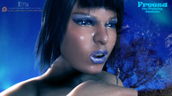 giantess mouth outdoors emi digital_render freeza freezing_giantess purple_makeup