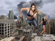 breasts giantess collage city mega blonde destruction rampage buildings brunette wonderslug skyscraper giantesses smoke sky jenni_czech looking_at_tiny aline_mineiro