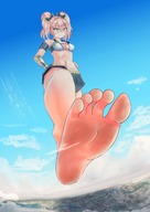 drawing giantess feet giga color toes soles point_of_view iodain
