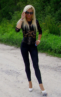 blonde high_heels crawling walking shrunken_man sunglasses imminent_crush