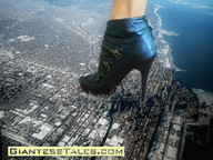city mega destruction ocean high_heels foot_crush point_of_view giantesstales