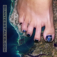 collage landscape mega toes barefoot pedicure giantesstales