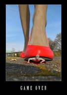 cg high_heels blood unknown_artist foot_crush shrunken_man cruel captions ankles source_needed