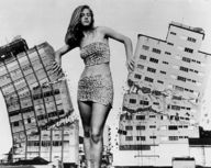 giantess collage monochrome destruction buildings edison leopard_print