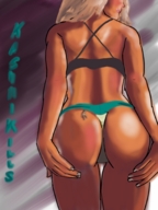drawing giantess blonde butt hand point_of_view behind_view kasumikills