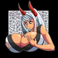 breasts drawing gentle giantess color huge_breasts no_background oppaioppaioppai between_breasts