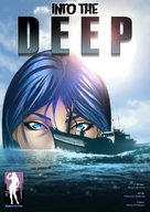 giantess mega color ocean blue_hair sailor hiding comic_cover boats looking_at_viewer giantessfan into_the_deep pasquale_qualano