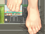 drawing crush feet color destruction toes barefoot foot_crush game bakugeki_no_g