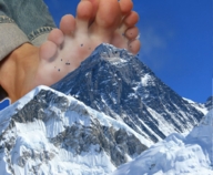 giantess collage barefoot mountains snow masterofmicro