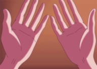 gentle blushing color long_hair blue_eyes clothed handheld anime blue_hair hand animation table shrunken_man looking_down classroom l3moon-studios collinsj12