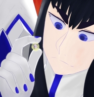 drawing giantess color finger_crush between_fingers imminent_crush looking_at_tiny kill_la_kill satsuki_kiryuin someguy505 ragyo_kiryuin ragyo