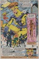 breasts drawing giantess mega comic color clothed cleavage brunette gloves mask standing flying crouching costume belt superheroes yellowjacket marvel_comics guardians_of_the_galaxy