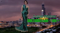 giantess collage city helicopter walking skyscraper streets looking_at_viewer green_dress laura_prepon city_lights giantessbuster209 nigh_sky laura