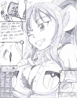 breasts drawing gentle giantess city monochrome breast_crush police pencil vehicles hank88 between_breasts