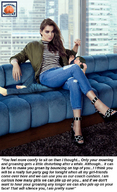 collage city long_hair clothed barefoot high_heels butt_crush jeans brunette domination sitting window amazon jacket pain sofa rug dialogue squeezemeflat