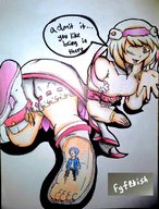 drawing blonde color barefoot in_shoe story shrunken_man fgfetish teasing_victim