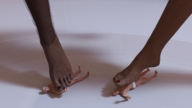 feet barefoot lying_down shrunken_men foot_crush women pedicure digital_render multiple_men bald