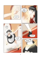 insertion comic domination anal_insertion shrunken_man maid_uniform panels royal_dildo