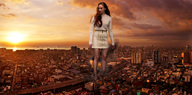 collage city mega destruction buildings wonderslug fire clouds sky sunset sophie_turner