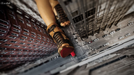 feet city high_heels buildings streets vehicles nail_polish aerial_view point_of_view encolhido jennyfeet84